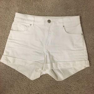 White Jean Shorts